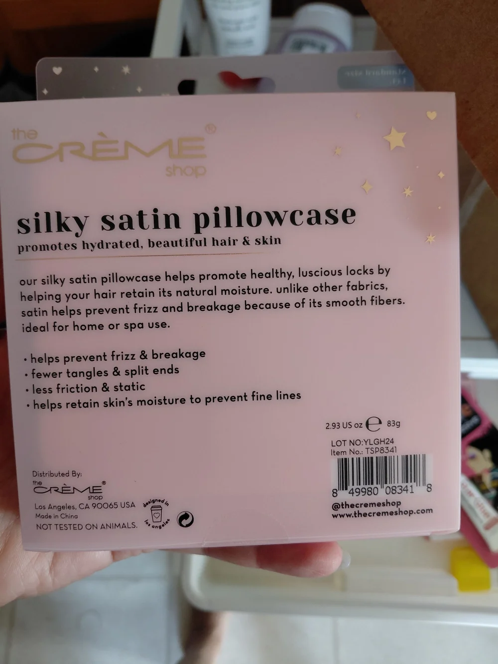 The Crème Shop Silky Satin Pillowcase